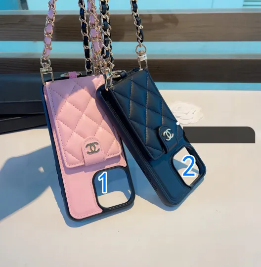 iPhoneケースシャネル チェーン付きスマホケース 2色入