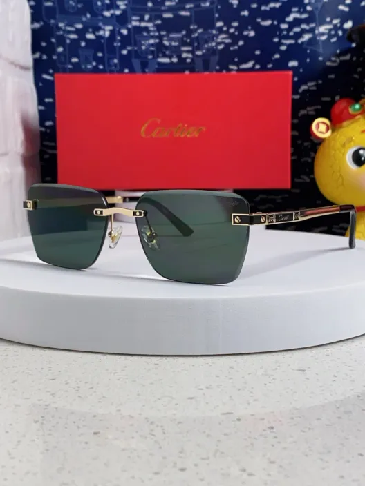 Cartier カルティエ メガネ サングラス メンズ レディース 男女兼用 シルバー ブラック マット グリーン ブルーレイカット 6色展開