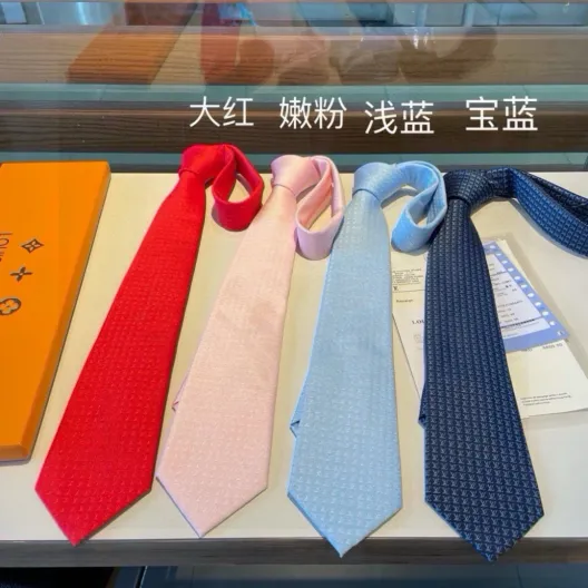 LV柄 ネクタイ ハイブランド調 プレゼント 衣装 100%シルク調 光沢 宝藍