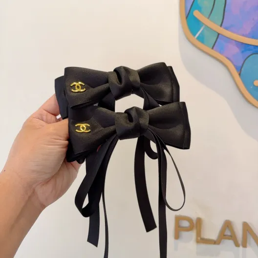 CHANEL シャネル ヘアクリップ ファッション ブランド 大ぶり かわいい ブラック