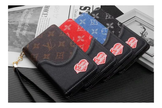 ルイヴィトン　Louis Vuitton　手帳型ケース　スマホケース　モノグラム　デニム　ハードロゴ　スマホカバー